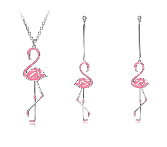 Halsband Rosa Flamingo