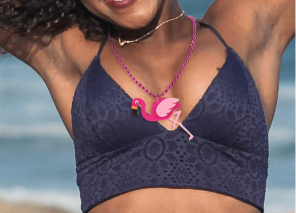 Stort Flamingo Halsband. För swingers på stranden.