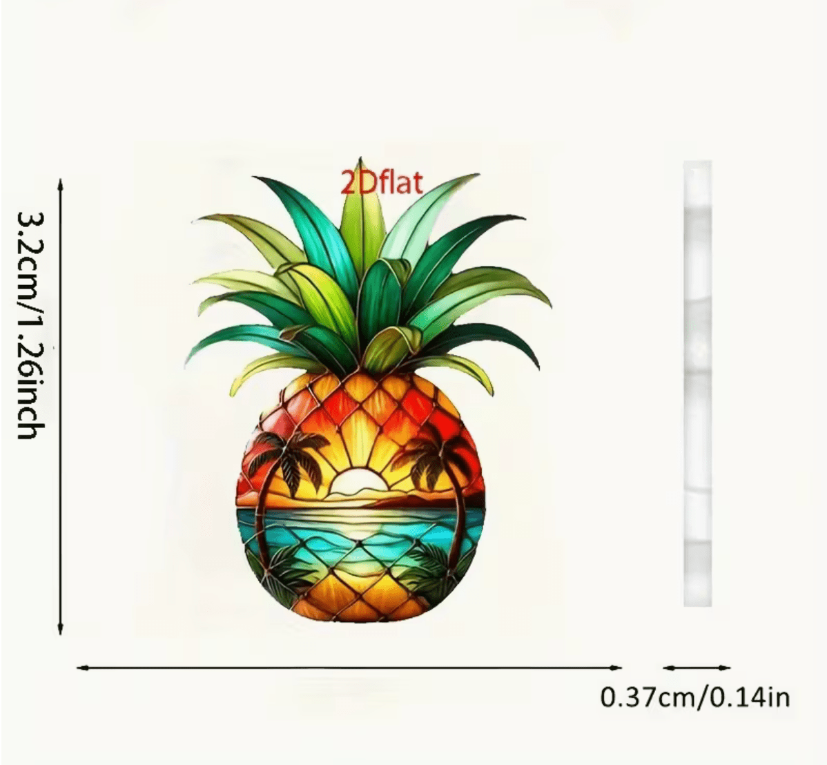 Örhänge 2D Flat Tropical. Pinapple Lifestyle Jewelry.