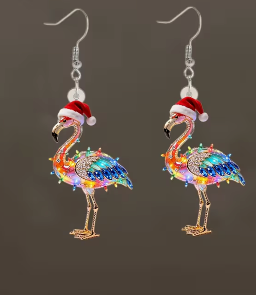 Jul-Örhängen Flamingo