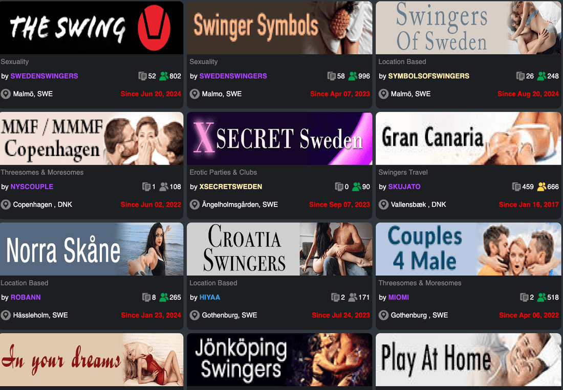 3 miljoner Swingers- SDC. Finn swingers nära dig och swingers över hela världen.