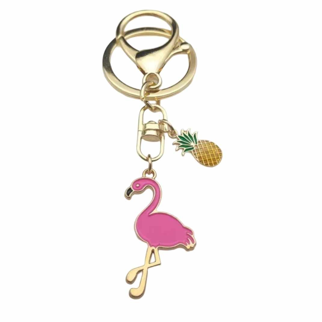 Nyckelring med Flamingo & Pinapple - Symboler för swingers.