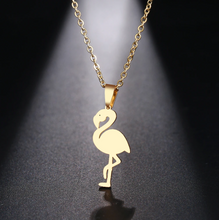 Ladda upp bild till gallerivisning, Halsband Flamingo i Guld &amp; Silver
