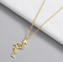 Ladda upp bild till gallerivisning, Origami Flamingo Halsband
