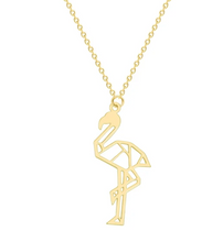 Ladda upp bild till gallerivisning, Origami Flamingo Halsband
