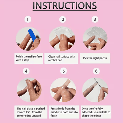 Lösnaglar Flamingo & Rosa.