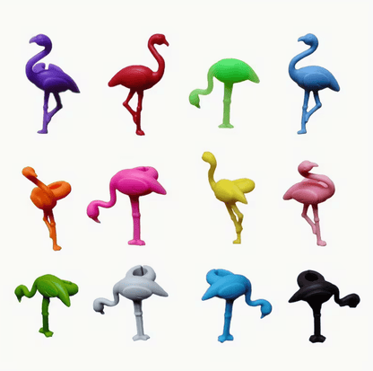Vinglasmarkörer Flamingo Style för Swingersfester.