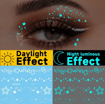 Fluorescerande Stjärntatuering. Lys upp swingersfesten.