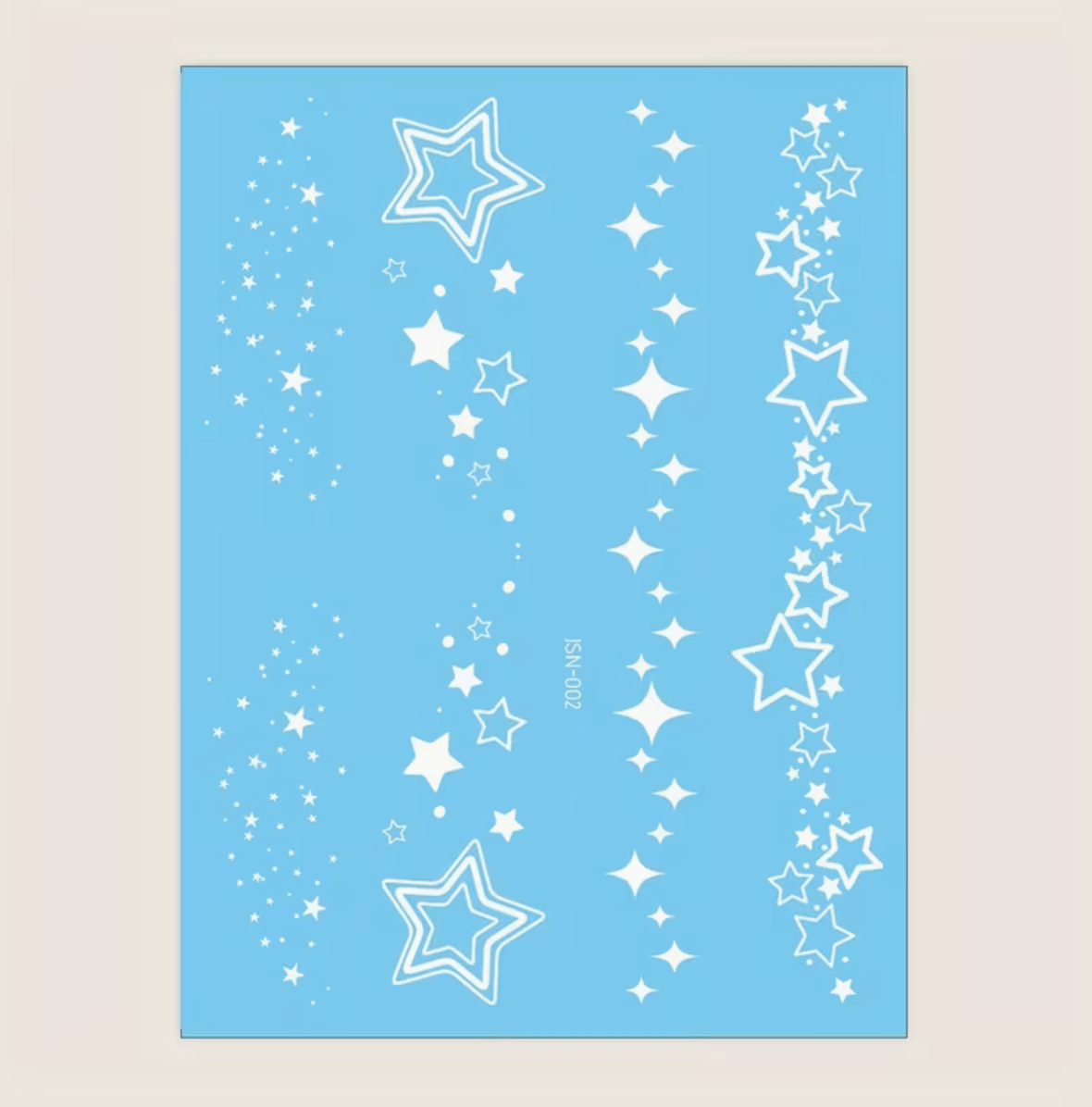 Fluorescerande Stjärntatuering. Lys upp swingersfesten.