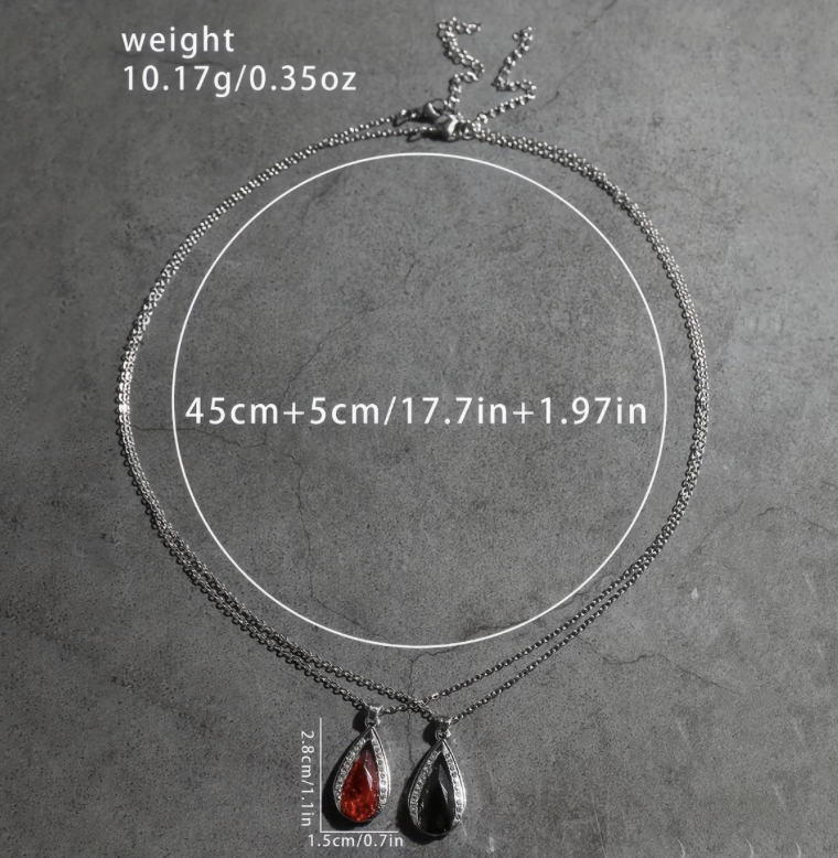 Dropphalsband & Örhänge i Zirkonia