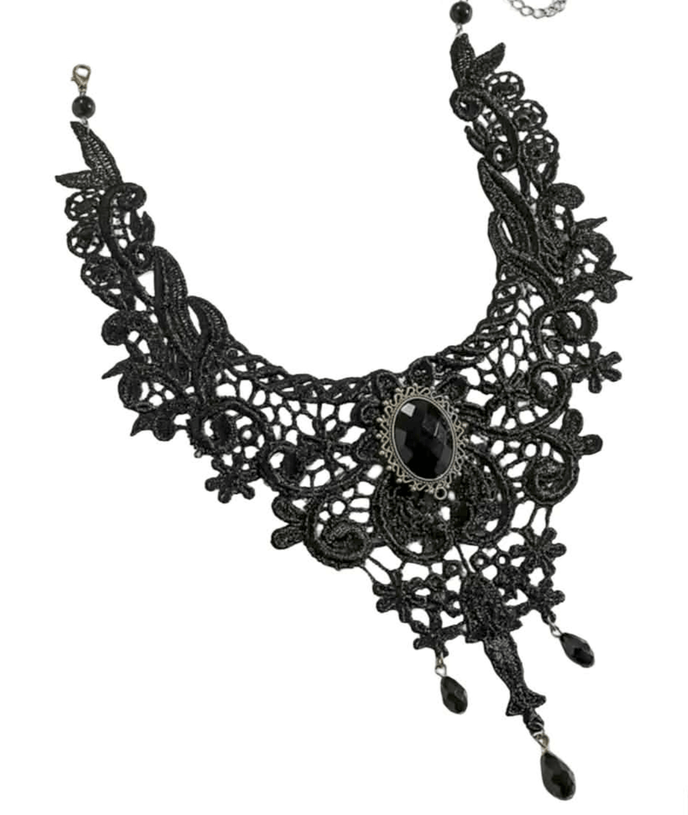 Gotisk Chokerhalsband i svarts spets - S.O.S