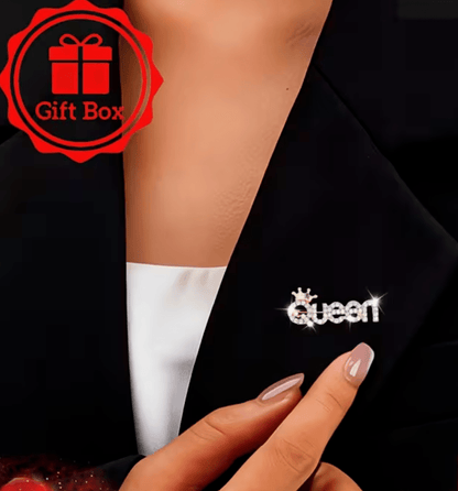 Brosch Quenn med Presentbox - S.O.S