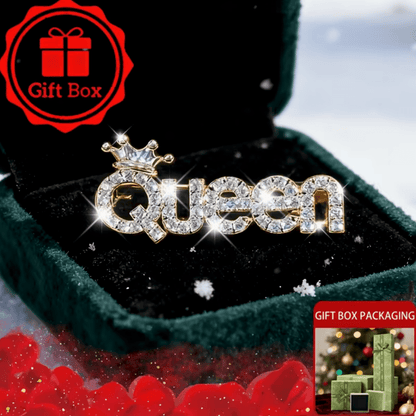 Brosch Quenn med Presentbox - S.O.S