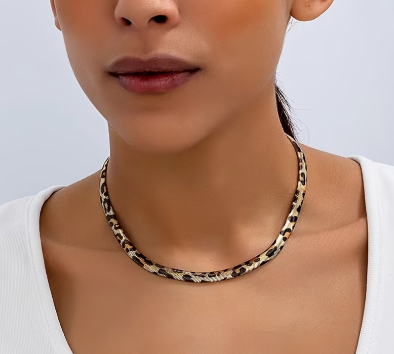 Ormkedjehalsband Leopard