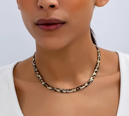 Ormkedjehalsband Leopard