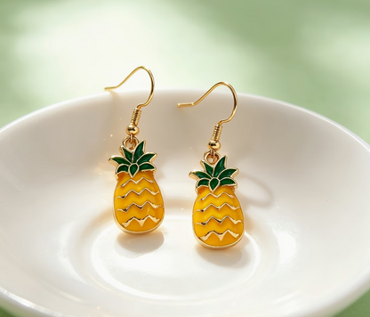Örhängen Emaljerade Ananas