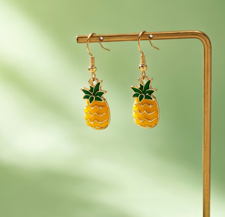 Örhängen Emaljerade Ananas