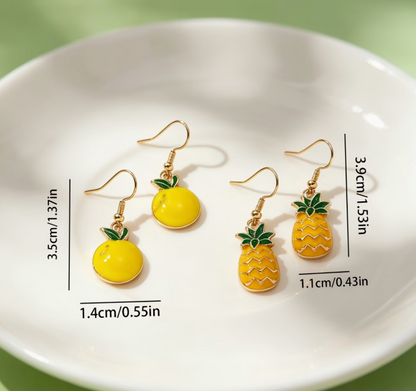 Örhängen Emaljerade Ananas