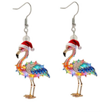 Jul-Örhängen Flamingo