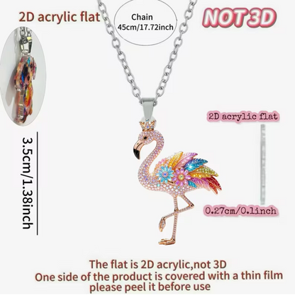 Halsband Flamingo 2D Akryl