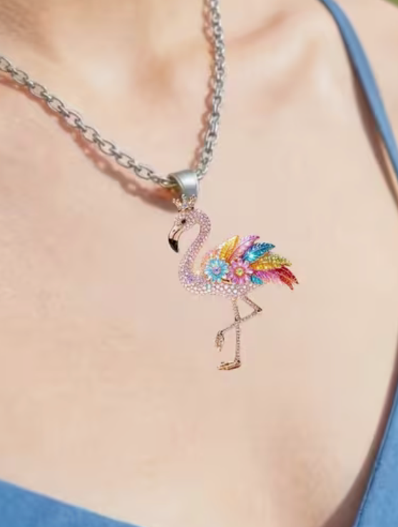Halsband Flamingo 2D Akryl