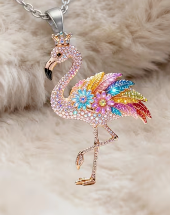 Halsband Flamingo 2D Akryl