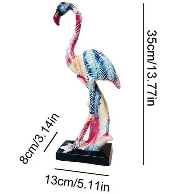 Graffiti Flamingo Skulptur. Hemmaprylen för swingers.