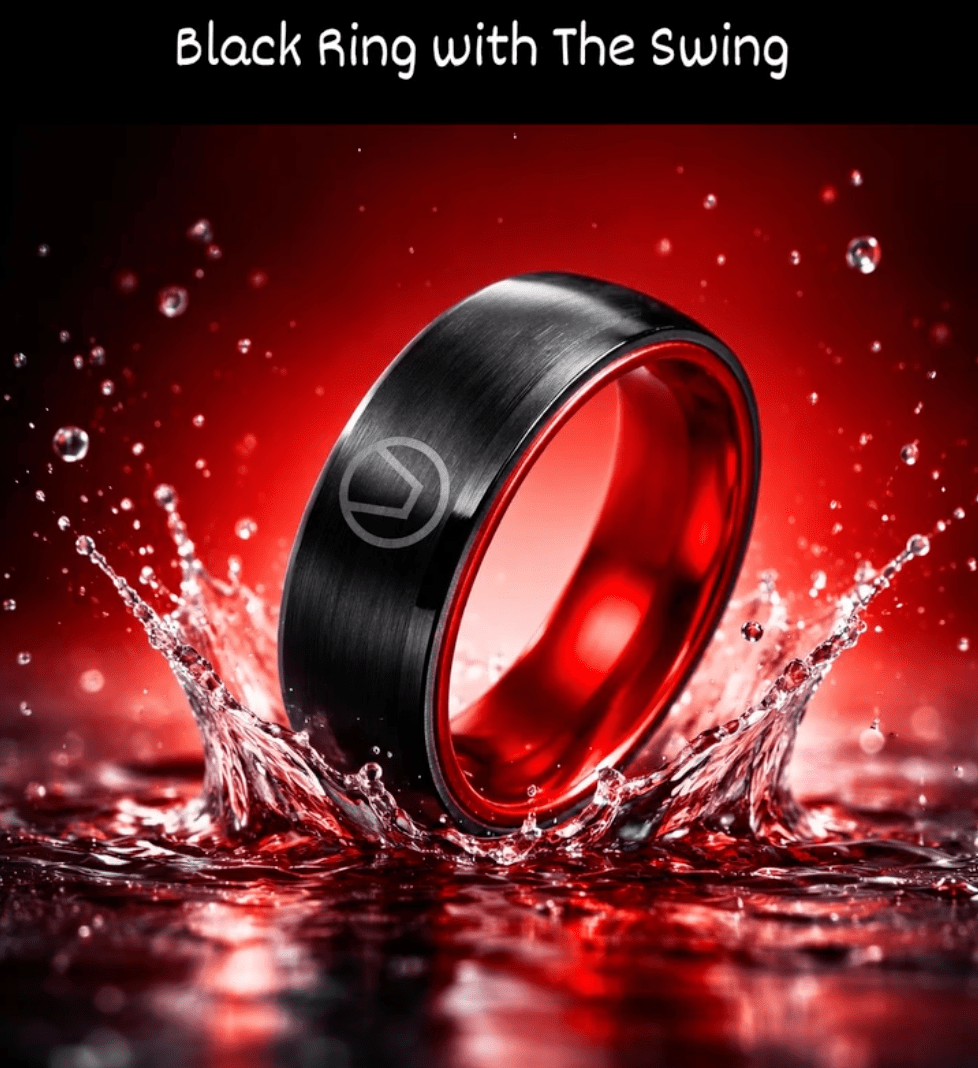 Svart Ring med The Swing - S.O.S