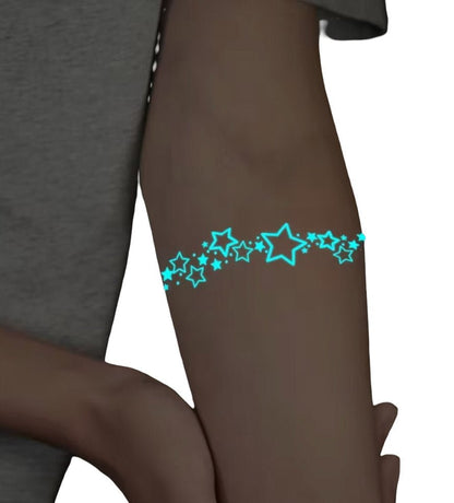 Fluorescerande Stjärntatuering. Lys upp swingersfesten.