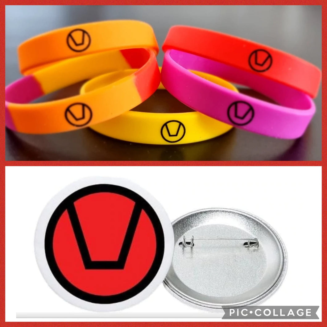 Armband & pin med The Swing