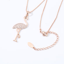 Ladda upp bild till gallerivisning, Halsband Kristall Rosa Flamingo
