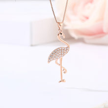 Ladda upp bild till gallerivisning, Halsband Kristall Rosa Flamingo

