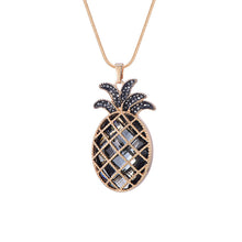 Ladda upp bild till gallerivisning, Halsband Svart &amp; Guld Ananas
